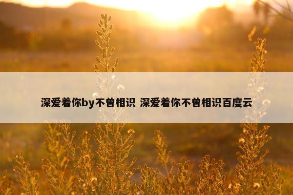 深爱着你by不曾相识 深爱着你不曾相识百度云