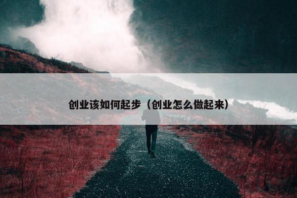 创业该如何起步（创业怎么做起来）