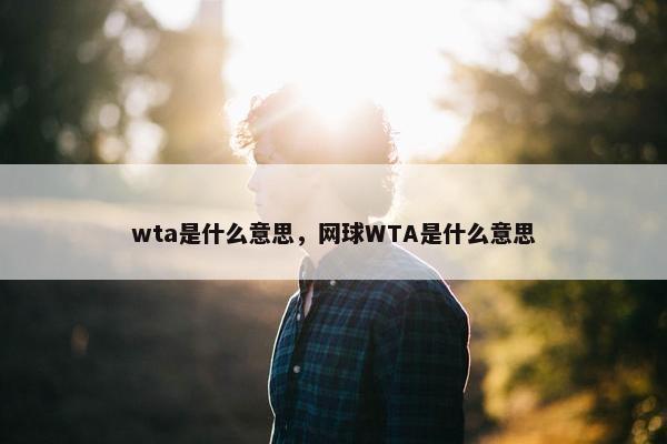 wta是什么意思，网球WTA是什么意思