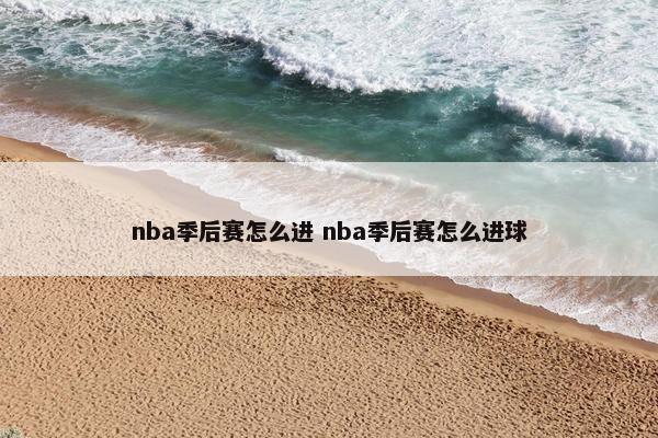 nba季后赛怎么进 nba季后赛怎么进球