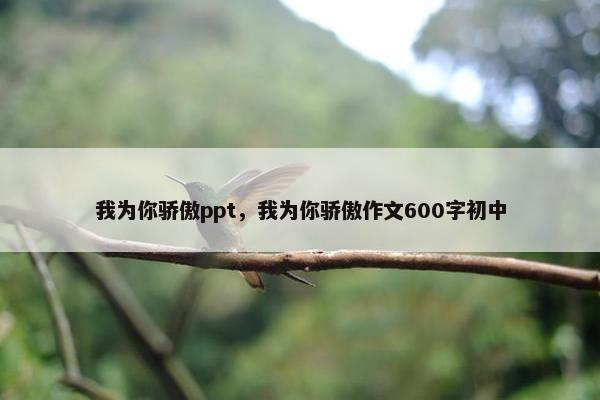 我为你骄傲ppt，我为你骄傲作文600字初中