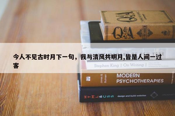 今人不见古时月下一句，我与清风共明月,皆是人间一过客