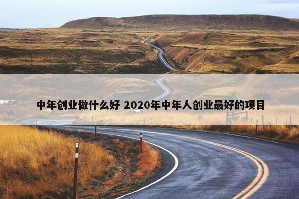 中年创业做什么好 2020年中年人创业最好的项目