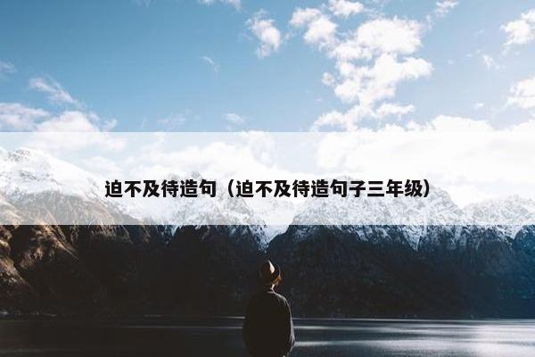 迫不及待造句（迫不及待造句子三年级）