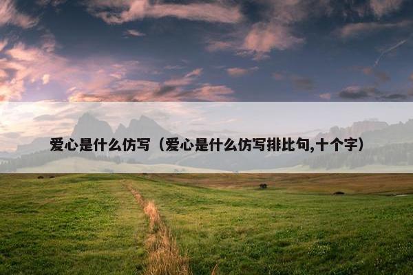 爱心是什么仿写（爱心是什么仿写排比句,十个字）