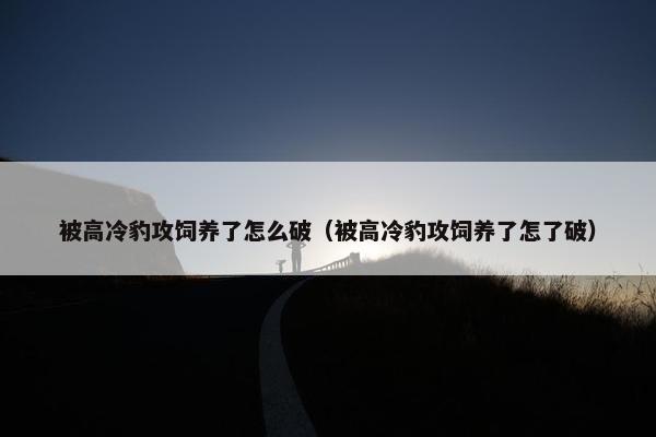 被高冷豹攻饲养了怎么破（被高冷豹攻饲养了怎了破）