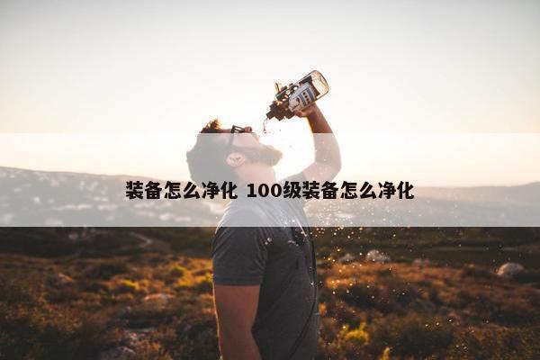 装备怎么净化 100级装备怎么净化