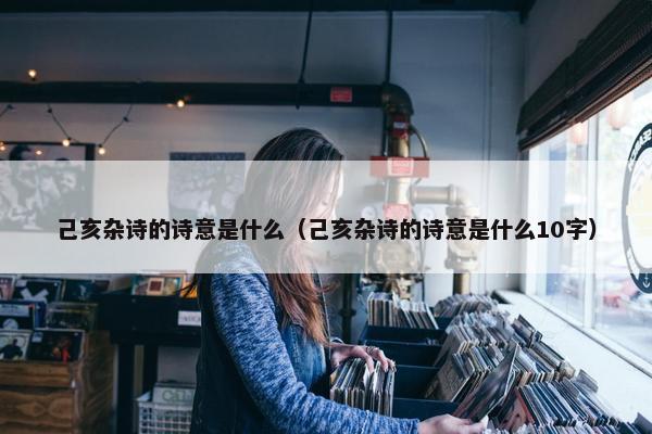 己亥杂诗的诗意是什么（己亥杂诗的诗意是什么10字）