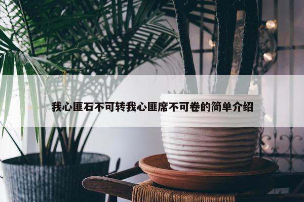 我心匪石不可转我心匪席不可卷的简单介绍