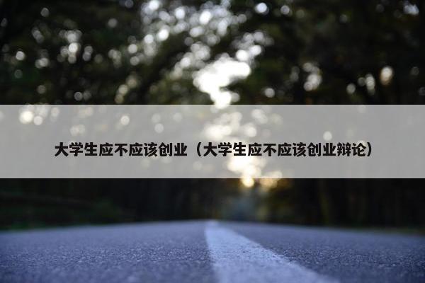 大学生应不应该创业（大学生应不应该创业辩论）