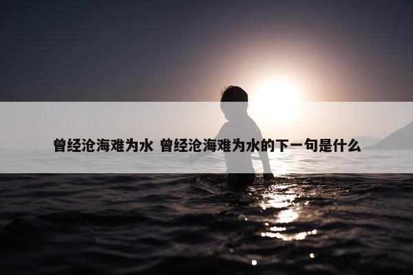 曾经沧海难为水 曾经沧海难为水的下一句是什么