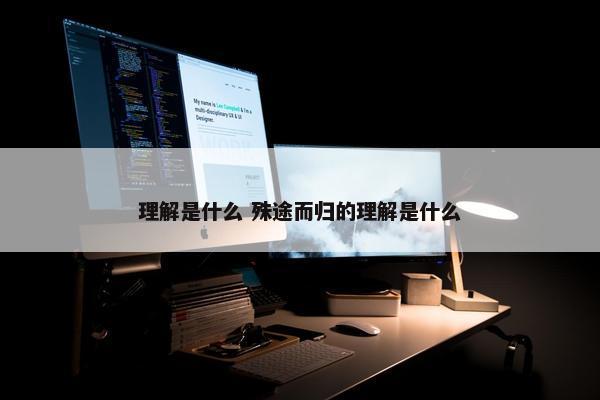 理解是什么 殊途而归的理解是什么