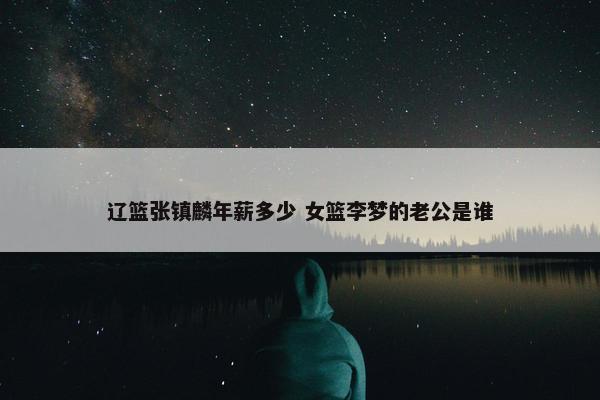 辽篮张镇麟年薪多少 女篮李梦的老公是谁