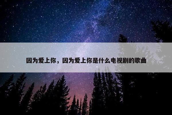 因为爱上你，因为爱上你是什么电视剧的歌曲