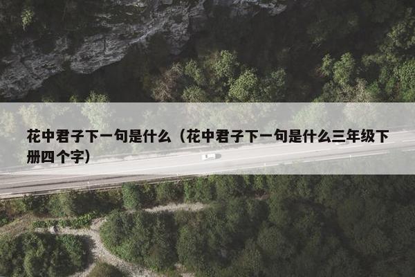 花中君子下一句是什么（花中君子下一句是什么三年级下册四个字）