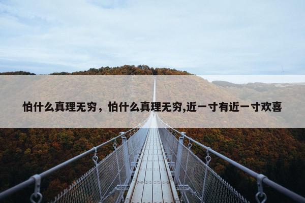 怕什么真理无穷，怕什么真理无穷,近一寸有近一寸欢喜