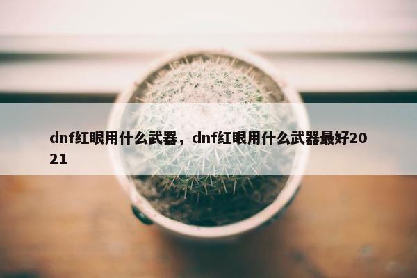 dnf红眼用什么武器，dnf红眼用什么武器最好2021