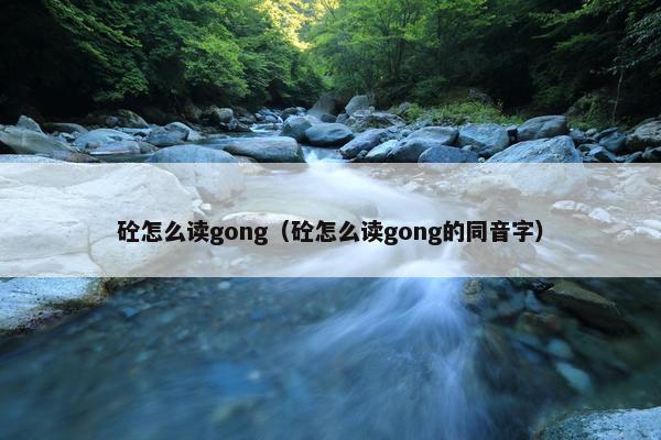 砼怎么读gong（砼怎么读gong的同音字）