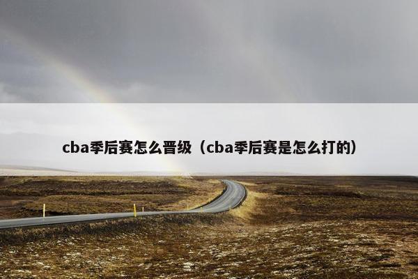 cba季后赛怎么晋级（cba季后赛是怎么打的）