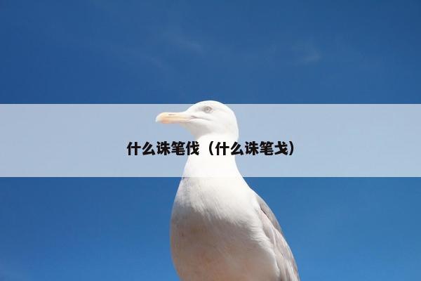 什么诛笔伐（什么诛笔戈）