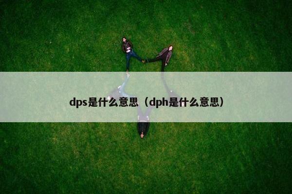 dps是什么意思（dph是什么意思）