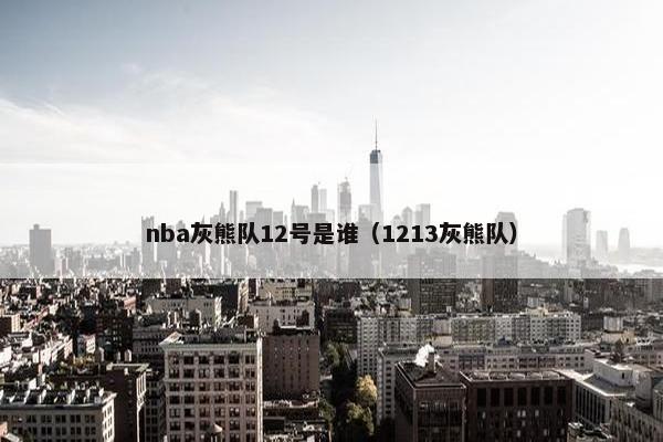 nba灰熊队12号是谁（1213灰熊队）