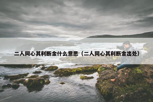 二人同心其利断金什么意思（二人同心其利断金出处）