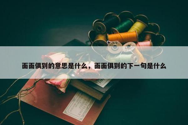 面面俱到的意思是什么，面面俱到的下一句是什么