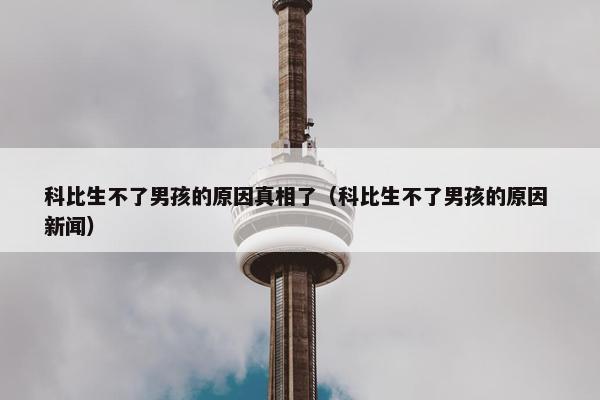 科比生不了男孩的原因真相了（科比生不了男孩的原因 新闻）