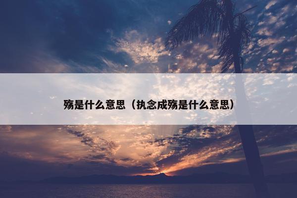 殇是什么意思（执念成殇是什么意思）