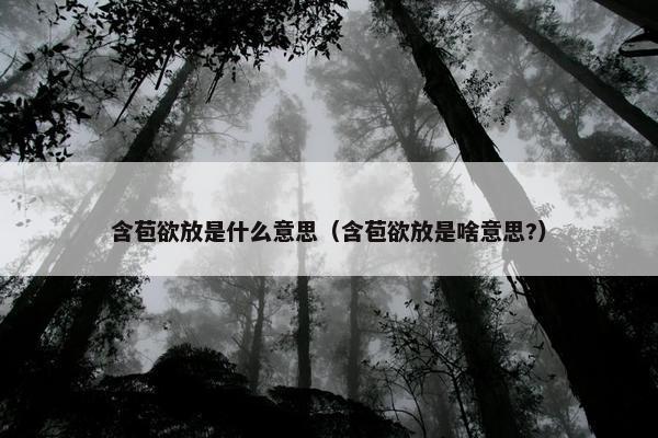 含苞欲放是什么意思（含苞欲放是啥意思?）