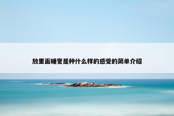 放里面睡觉是种什么样的感受的简单介绍