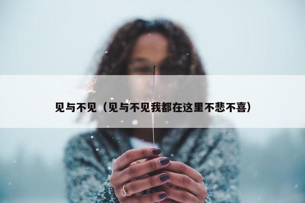 见与不见（见与不见我都在这里不悲不喜）