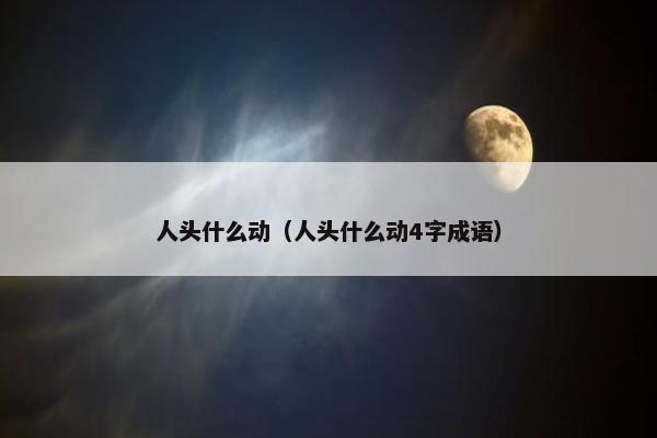 人头什么动（人头什么动4字成语）