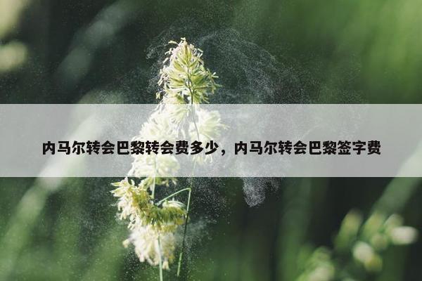 内马尔转会巴黎转会费多少，内马尔转会巴黎签字费