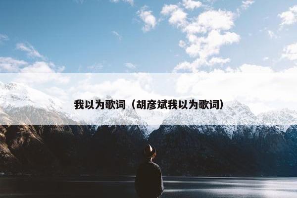 我以为歌词（胡彦斌我以为歌词）