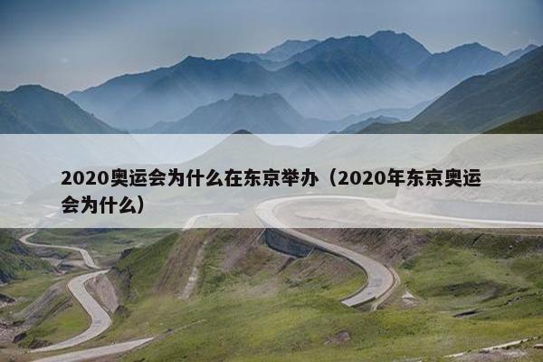 2020奥运会为什么在东京举办（2020年东京奥运会为什么）