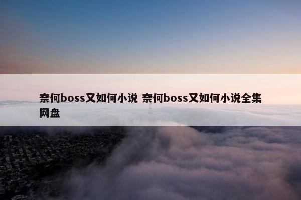 奈何boss又如何小说 奈何boss又如何小说全集网盘