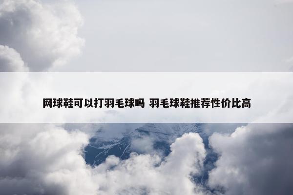 网球鞋可以打羽毛球吗 羽毛球鞋推荐性价比高