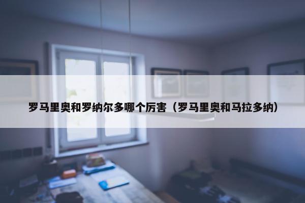 罗马里奥和罗纳尔多哪个厉害（罗马里奥和马拉多纳）