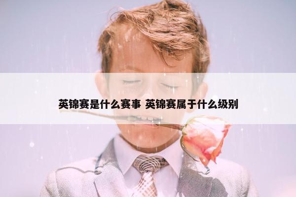 英锦赛是什么赛事 英锦赛属于什么级别