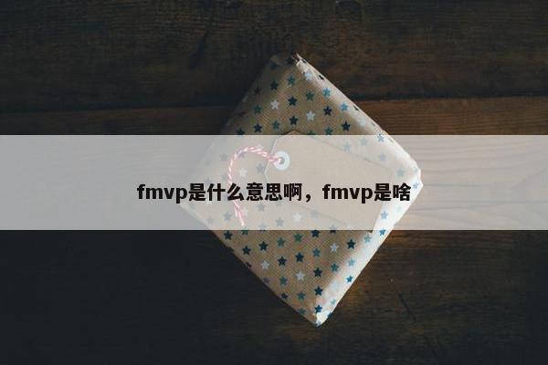 fmvp是什么意思啊，fmvp是啥