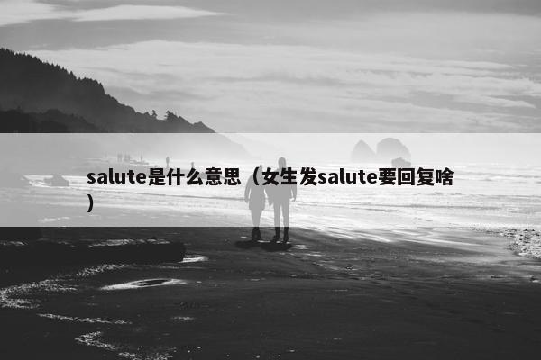 salute是什么意思（女生发salute要回复啥）