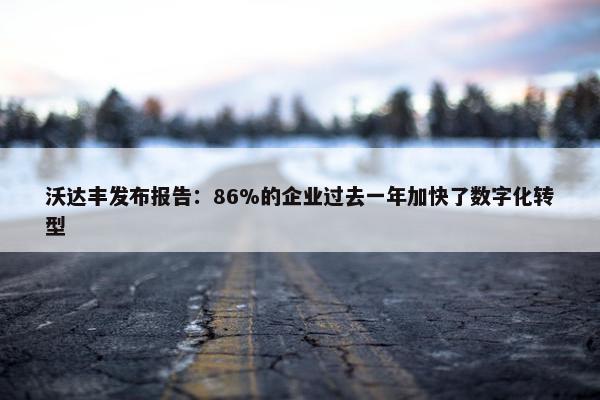 沃达丰发布报告：86%的企业过去一年加快了数字化转型