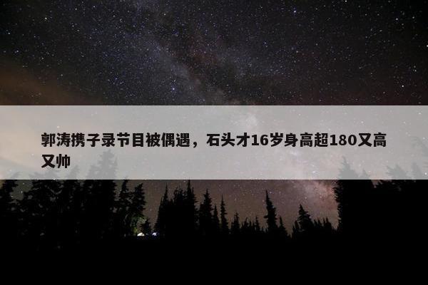 郭涛携子录节目被偶遇，石头才16岁身高超180又高又帅