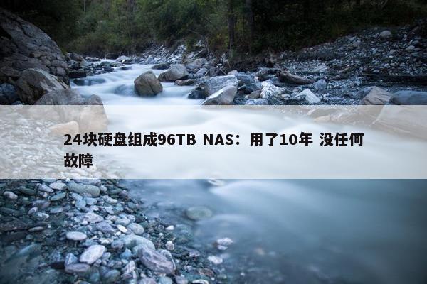 24块硬盘组成96TB NAS：用了10年 没任何故障