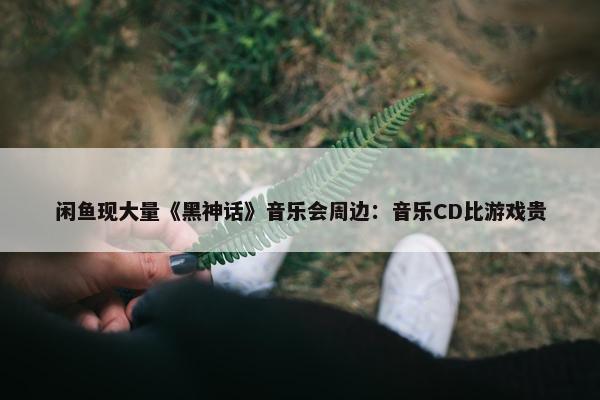 闲鱼现大量《黑神话》音乐会周边：音乐CD比游戏贵