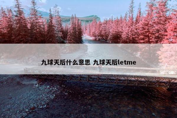 九球天后什么意思 九球天后letme