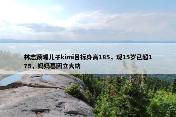 林志颖曝儿子kimi目标身高185，现15岁已超175，妈妈基因立大功