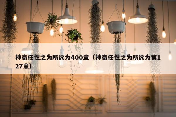 神豪任性之为所欲为400章（神豪任性之为所欲为第127章）